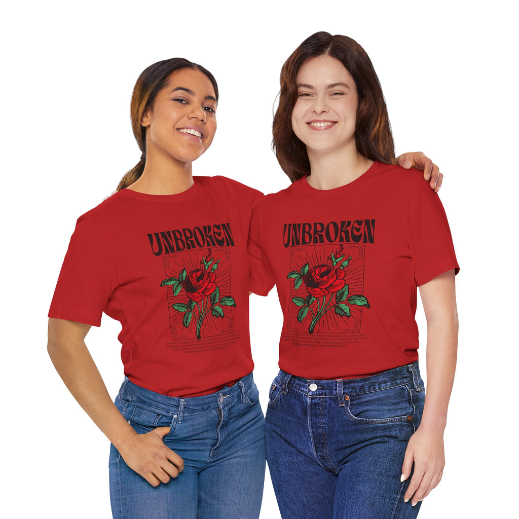 Unbroken Rose T-Shirt — Vintage Red Rose Graphic Tee
