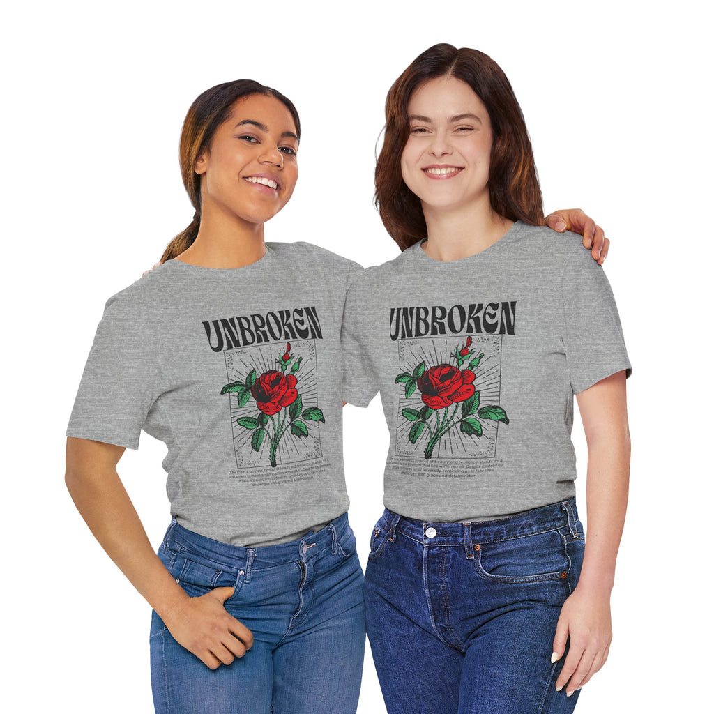 Unbroken Rose T-Shirt — Vintage Red Rose Graphic Tee