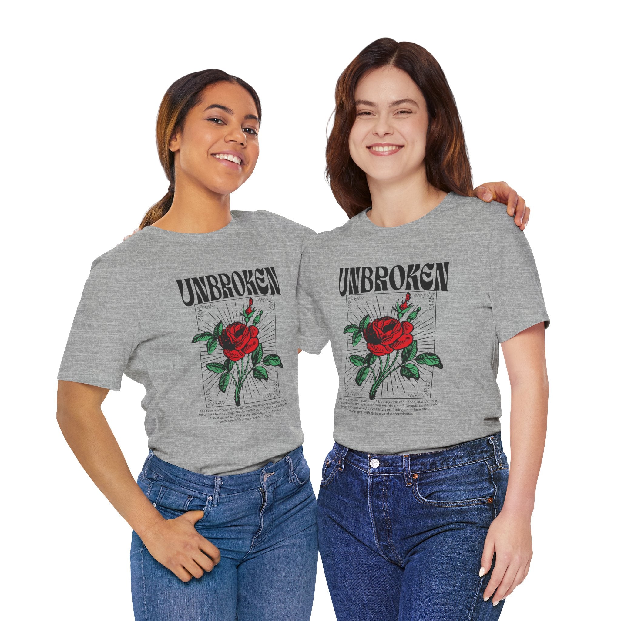 Unbroken Rose T-Shirt — Vintage Red Rose Graphic Tee