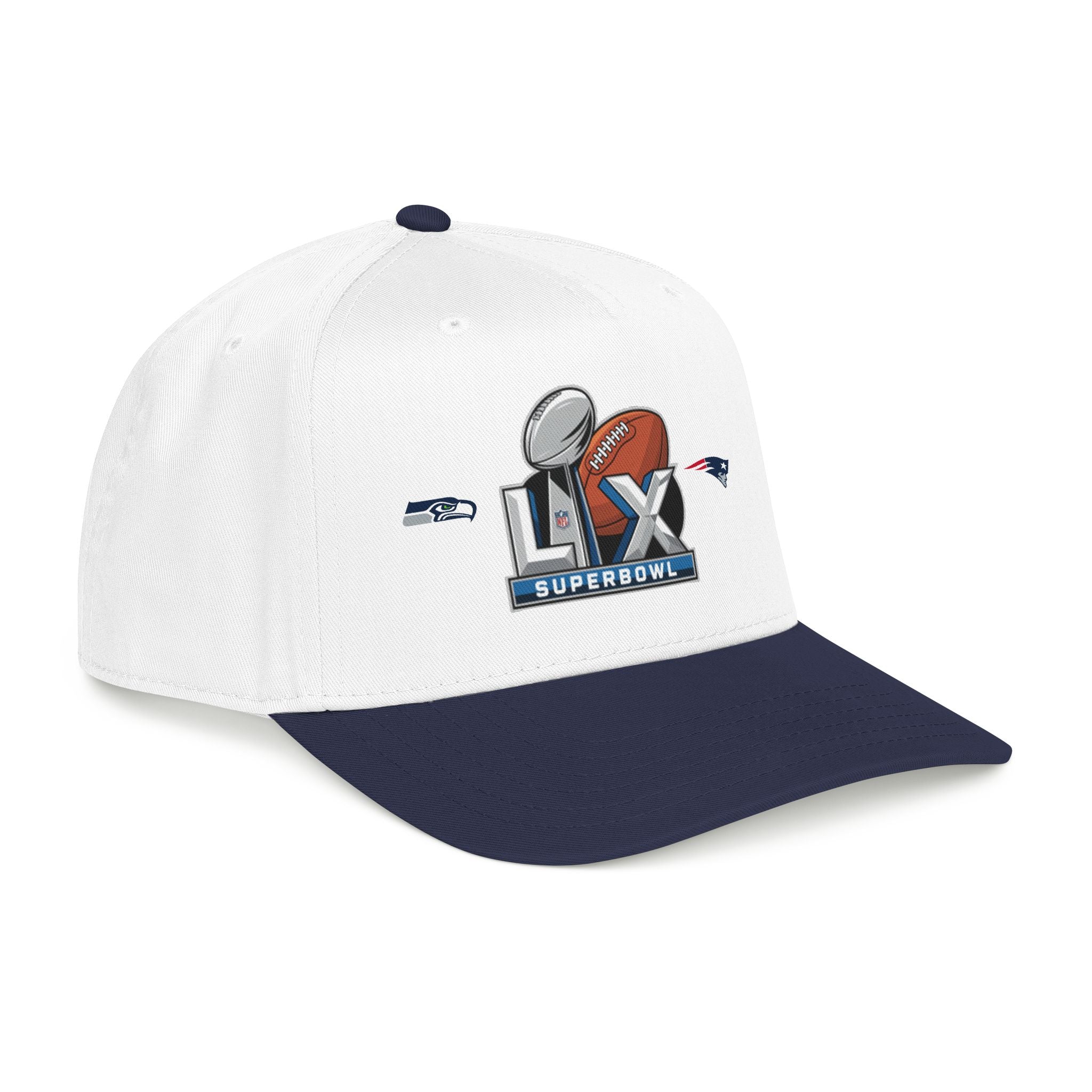 Super Bowl LX Football Logo Mid Profile Baseball Cap | Team Patch