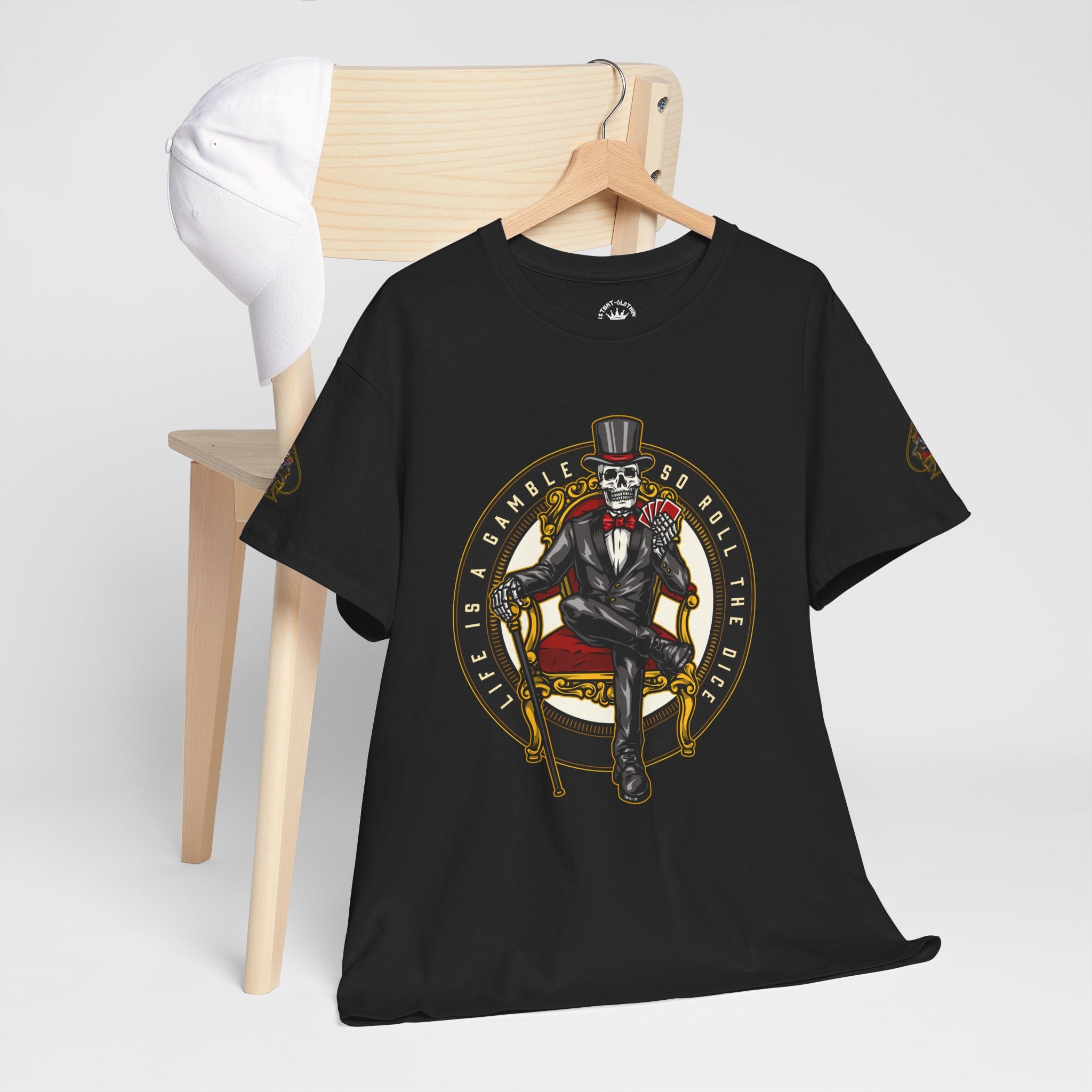 Life Is A Gamble - Top Hat Skeleton T-Shirt