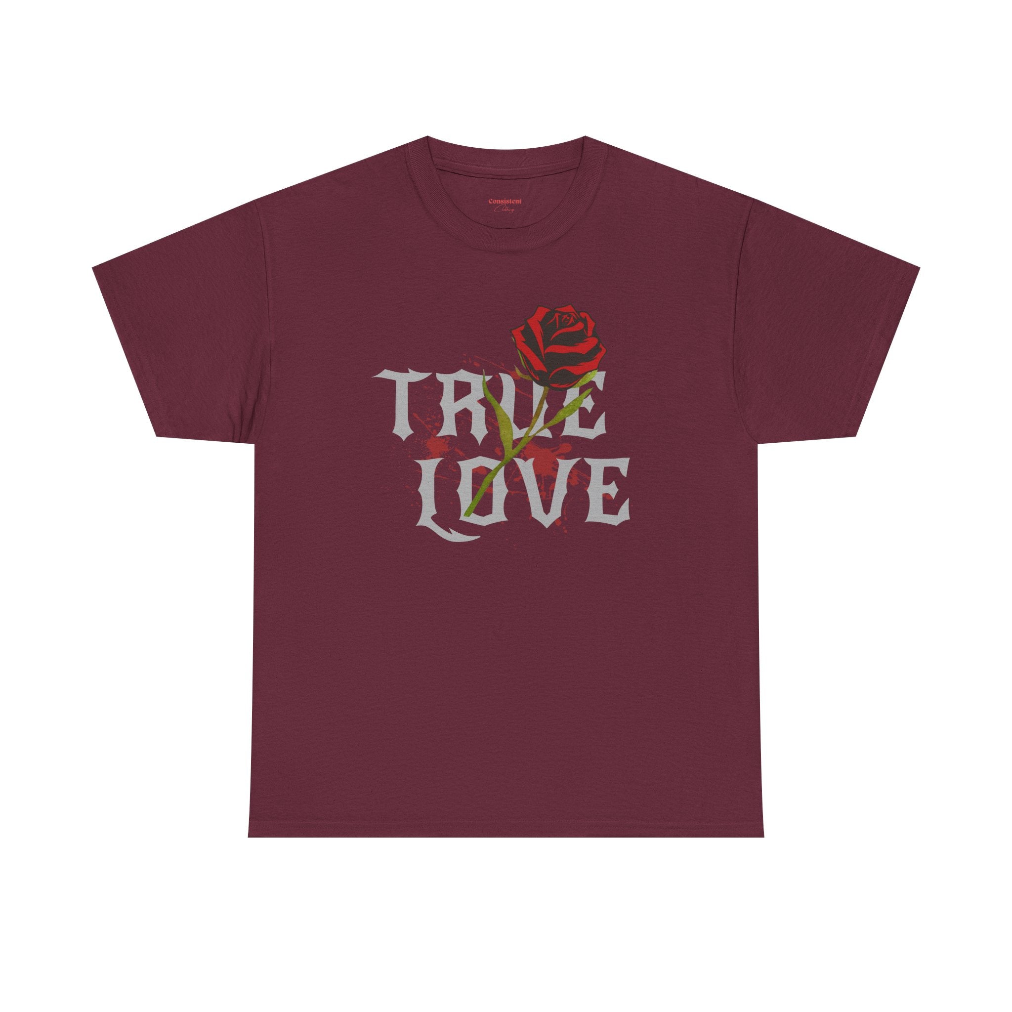 True Love Rose T-Shirt — Gothic Romance Graphic Tee