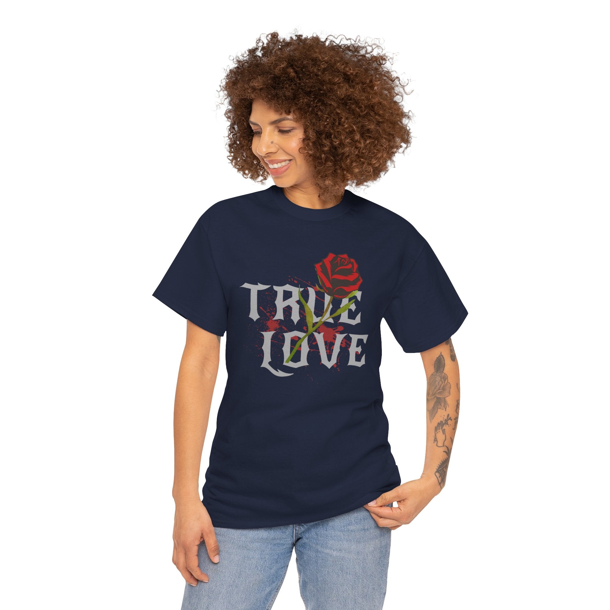 True Love Rose T-Shirt — Gothic Romance Graphic Tee