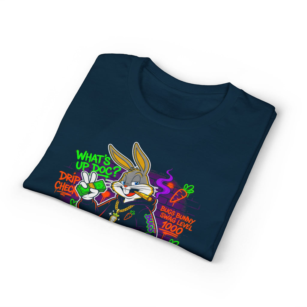 Neon Gangster Bunny Graphic T-Shirt — "What's Up Doc?" Streetwear Tee