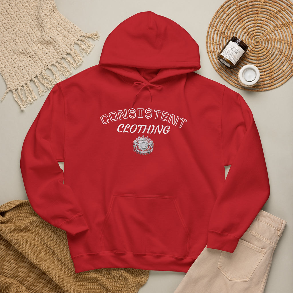 Consistent Clothing Crest Hoodie — Vintage Collegiate Logo Pullover