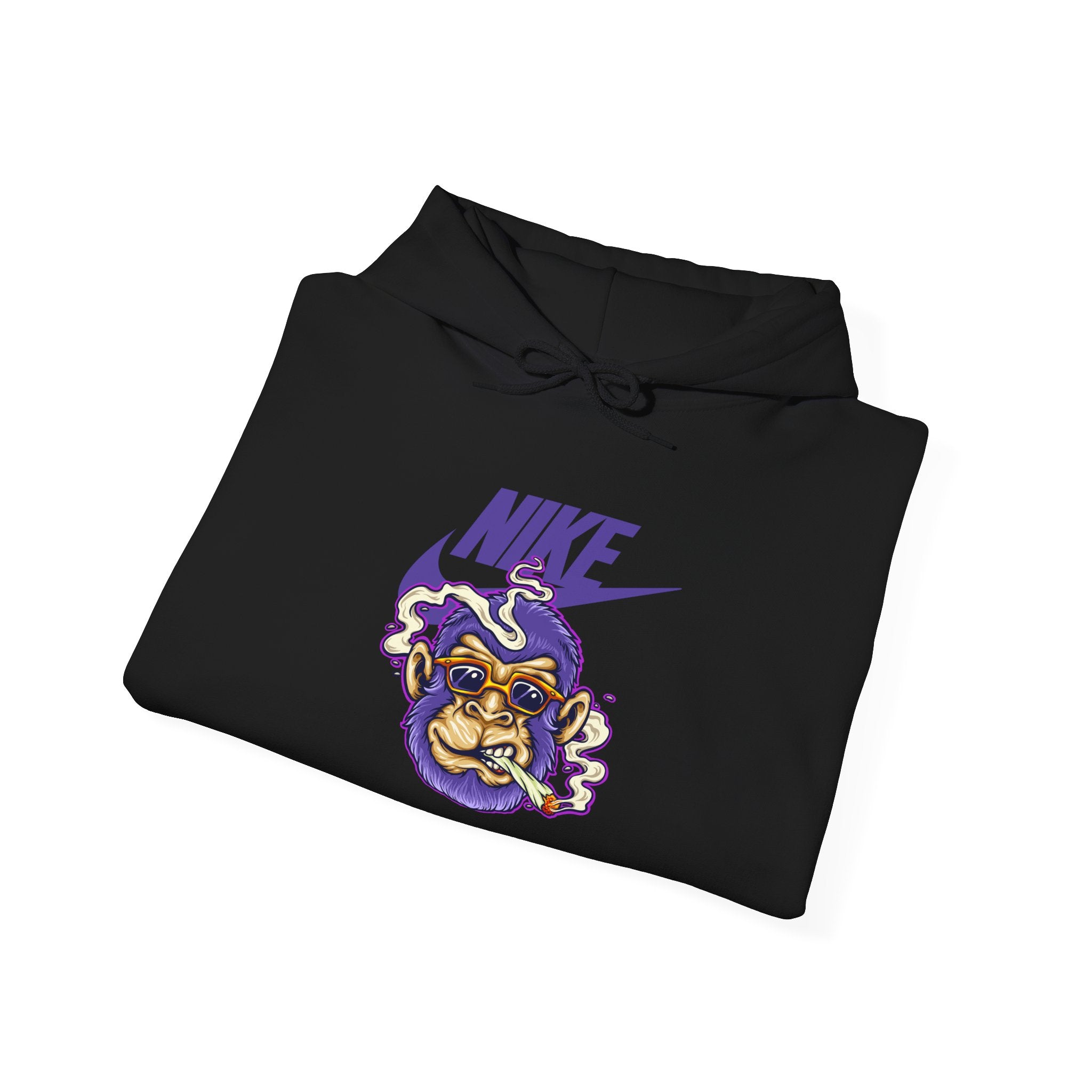 Retro Smoking Ape Nike Logo Hoodie | Streetwear Pullover