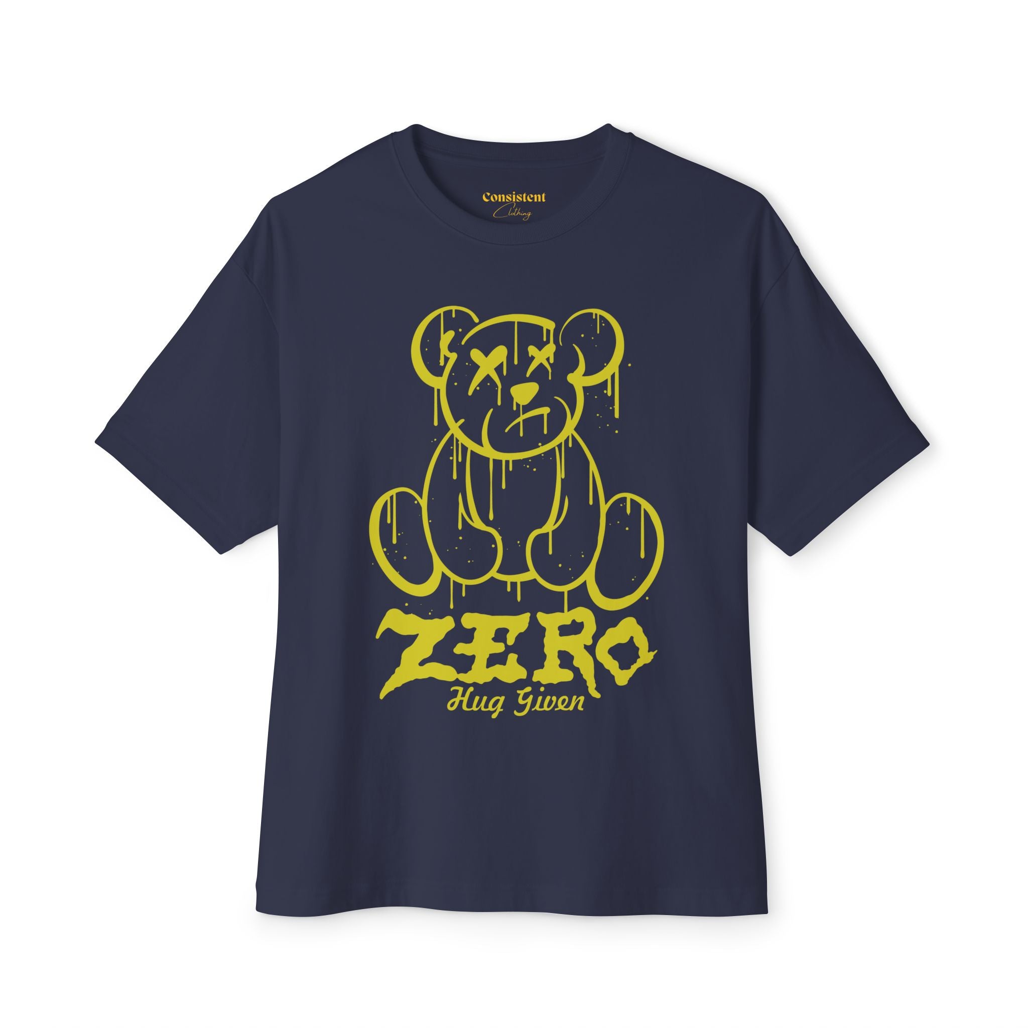 Graphic Tee — Drip Teddy 'ZERO Hug Given' Streetwear Shirt
