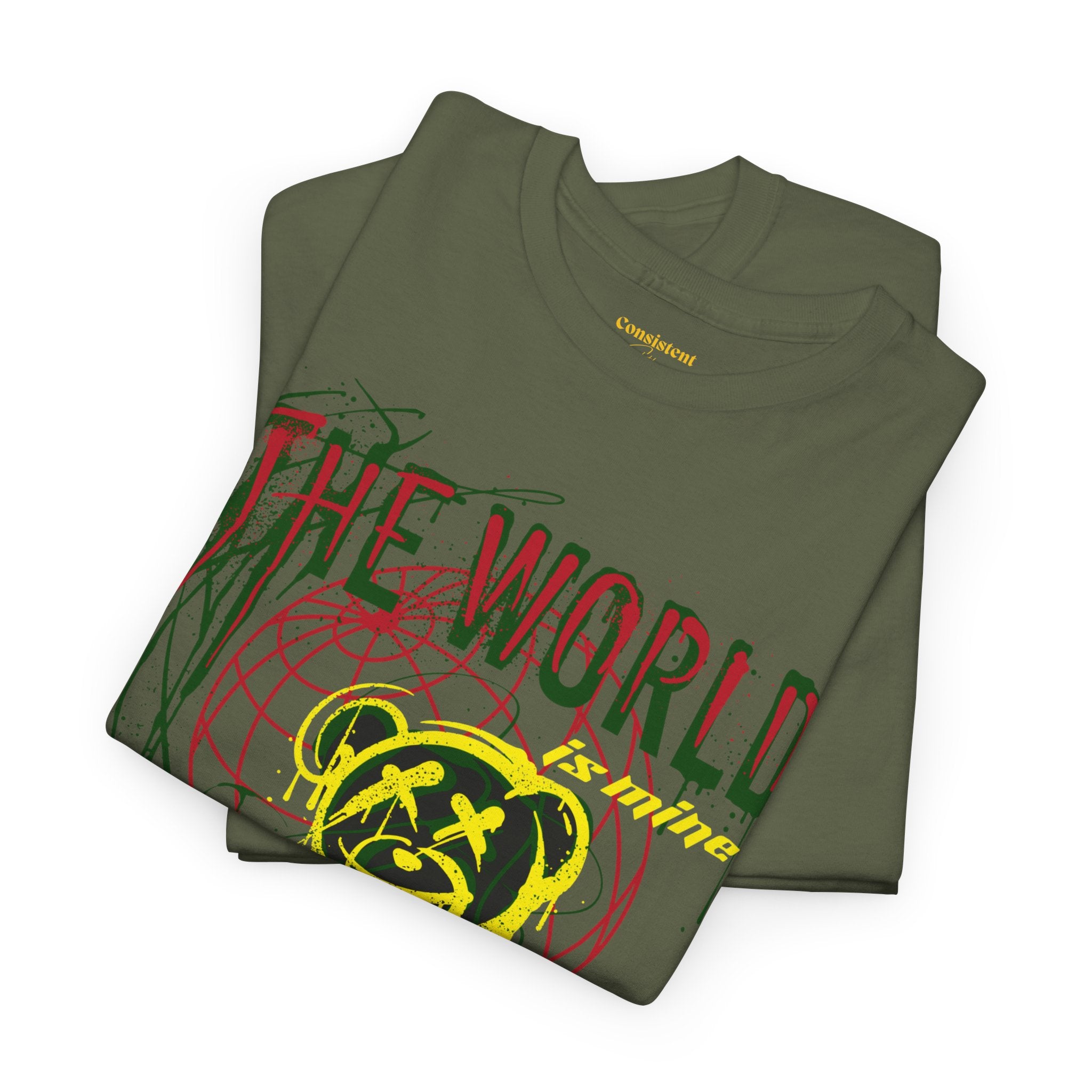 The World Is Mine Teddy Tee — Grunge Teddy Bear Graphic T-Shirt