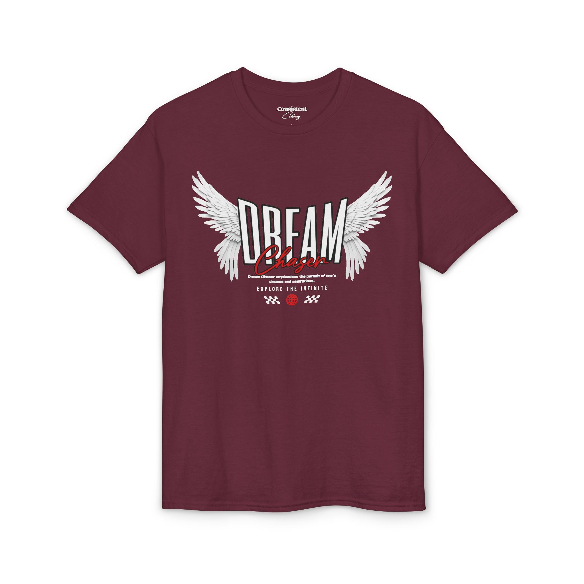 Dream Chaser T-Shirt — Angel Wings Motivational Graphic Tee