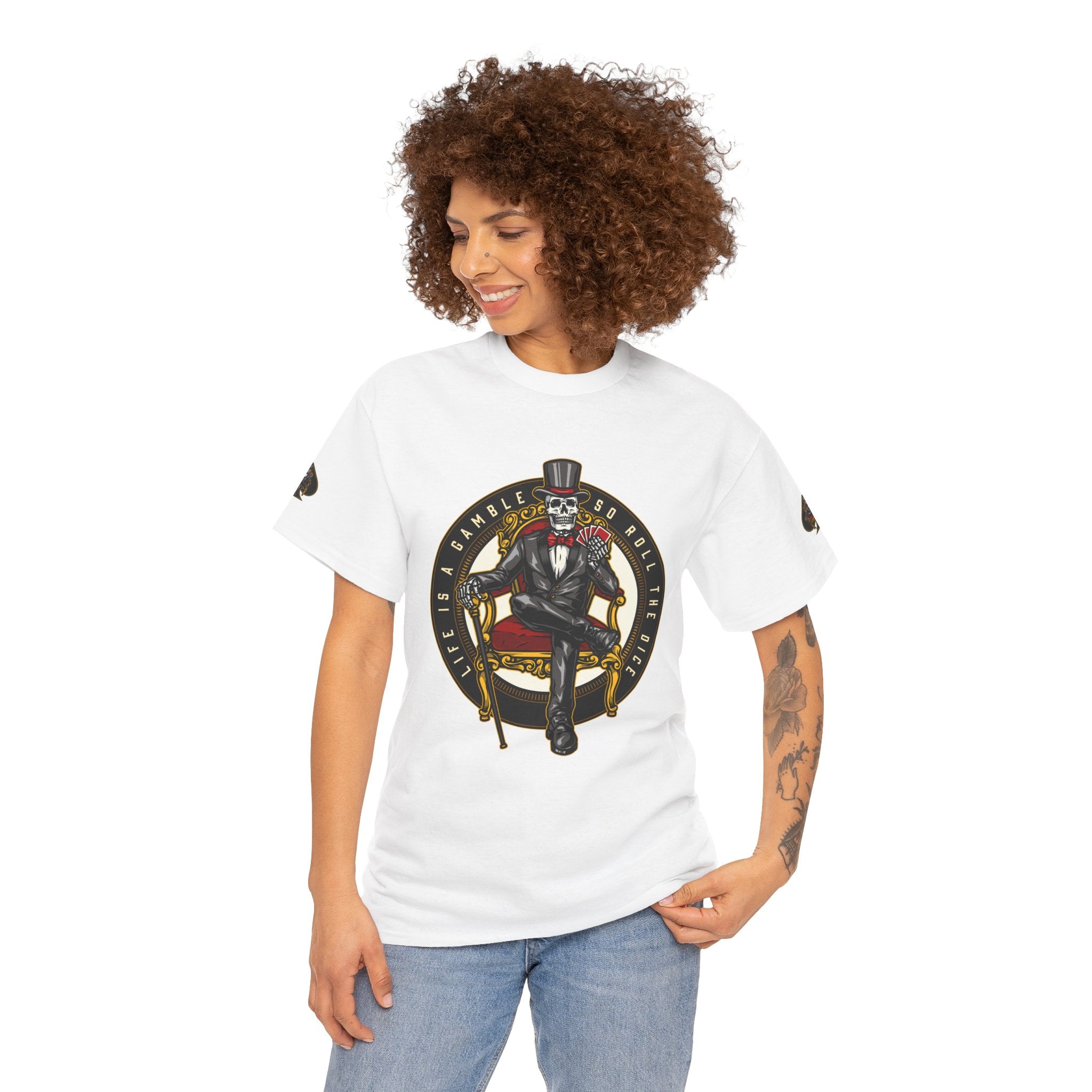Life Is A Gamble - Top Hat Skeleton T-Shirt