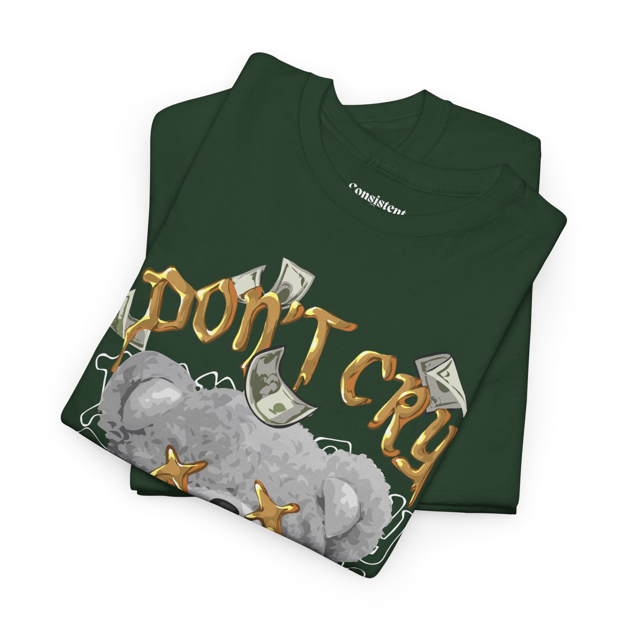 Don't Cry Teddy Graphic Tee — "Millionaire's Tears" Streetwear T-Shirt