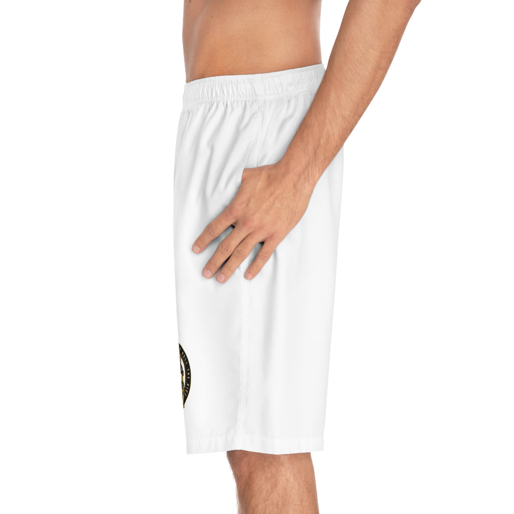 Ace of Spades Men’s Board Shorts - Small Poker Knight Graphic