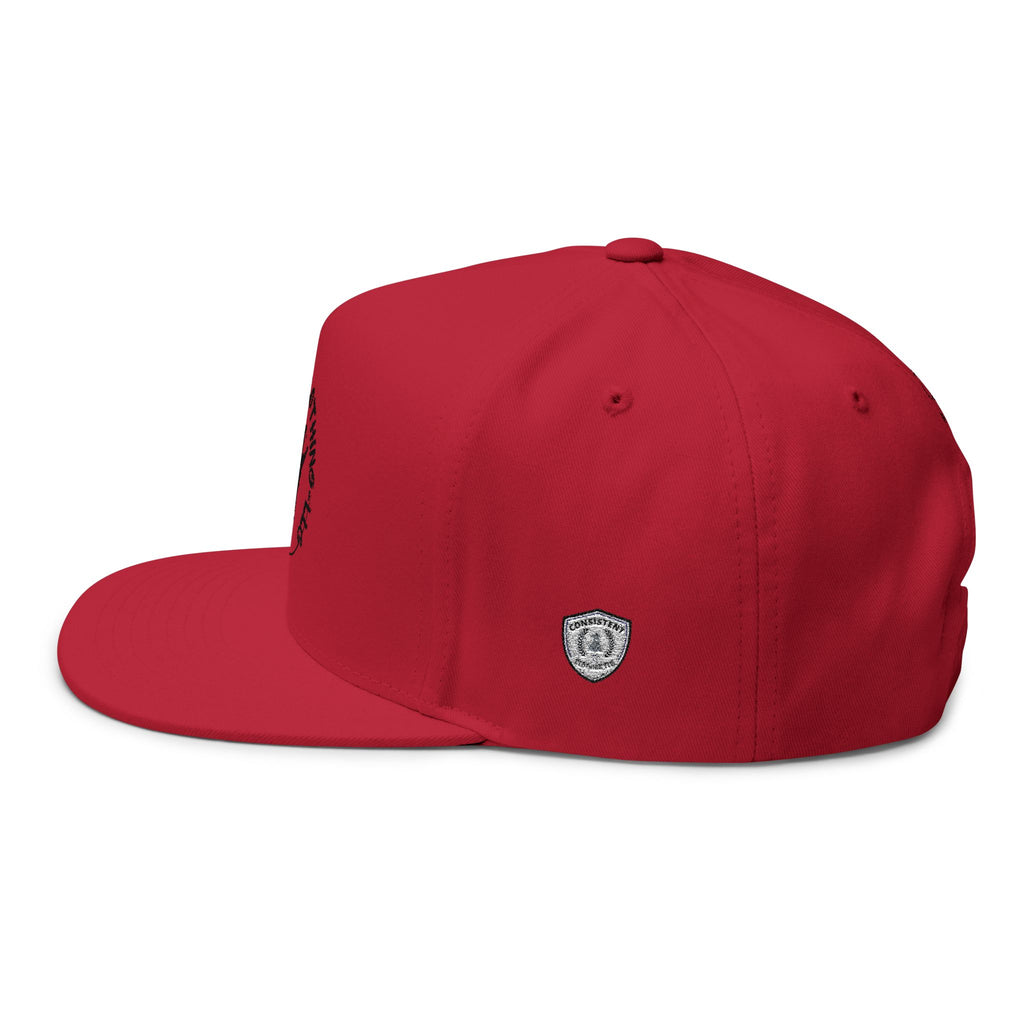 Consistent Clothing Flat Bill Cap - Stylish Embroidered Snapback Hat