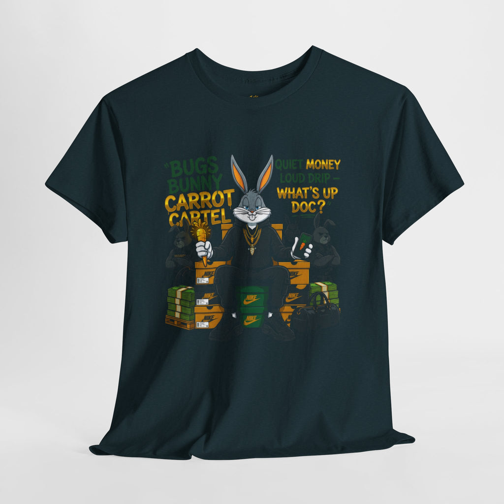 Bunny Carrot Cartel Graphic Tee – "What's Up Doc?" Money Heist Style T-Shirt