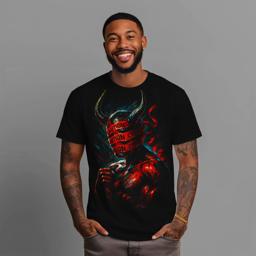 Unisex Graphic Caution T-shirt