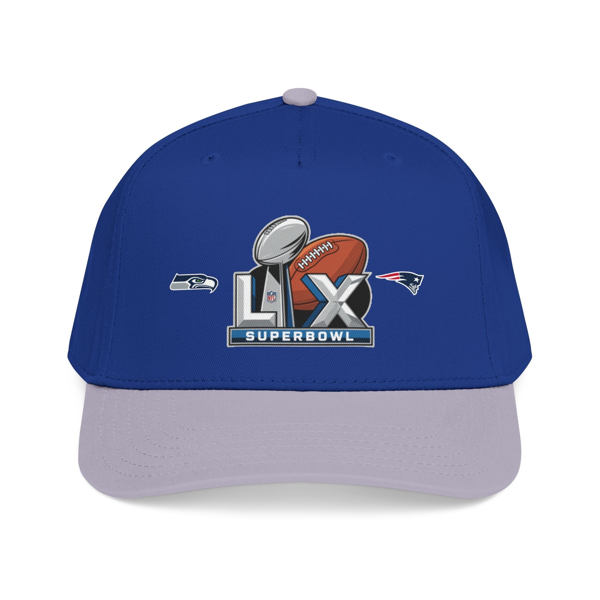 Super Bowl LX Football Logo Mid Profile Baseball Cap | Team Patch