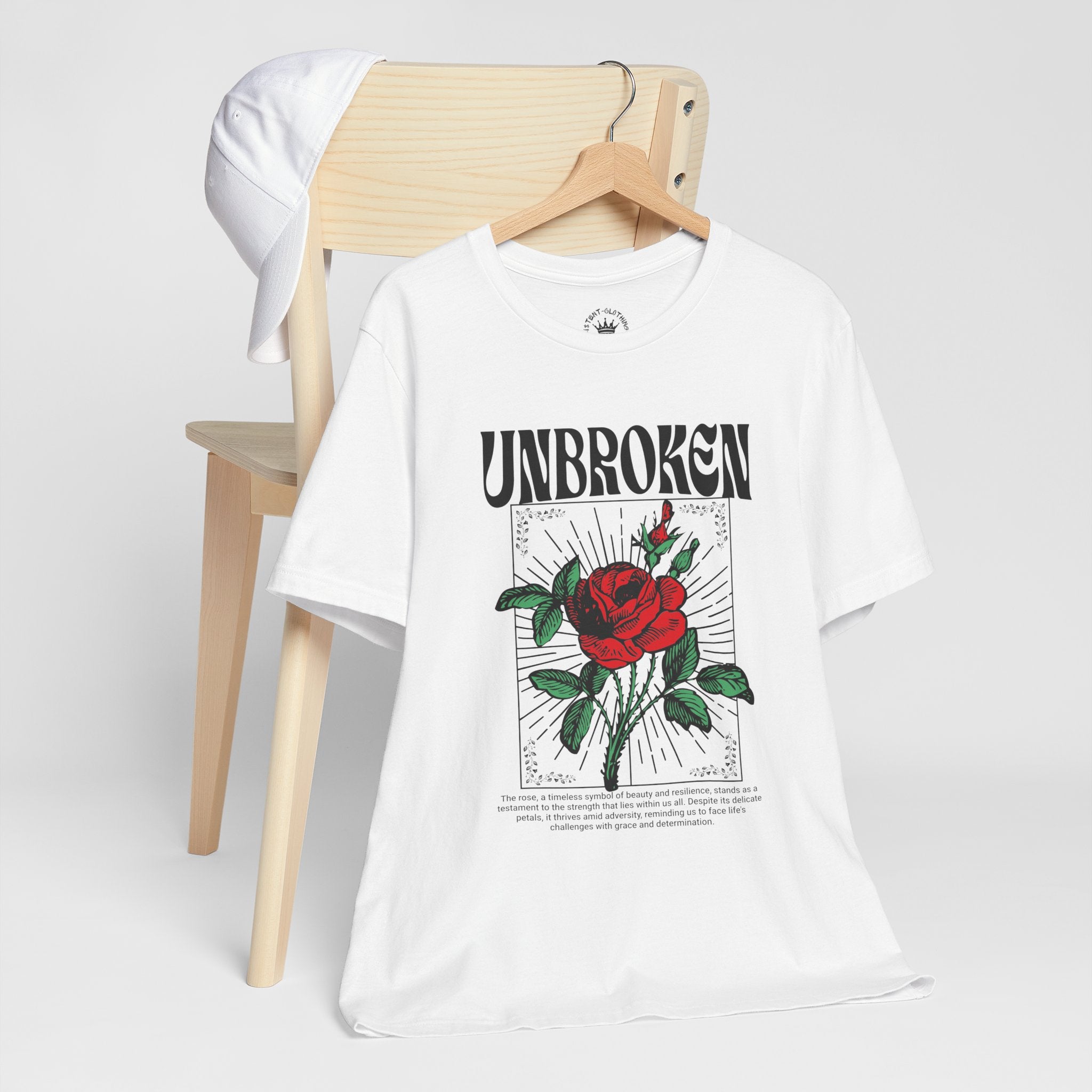 Unbroken Rose T-Shirt — Vintage Red Rose Graphic Tee