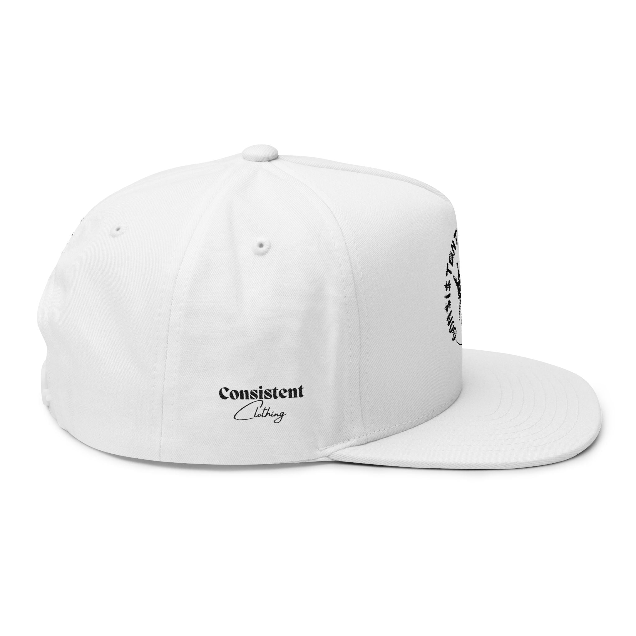 Consistent Clothing Flat Bill Cap - Stylish Embroidered Snapback Hat