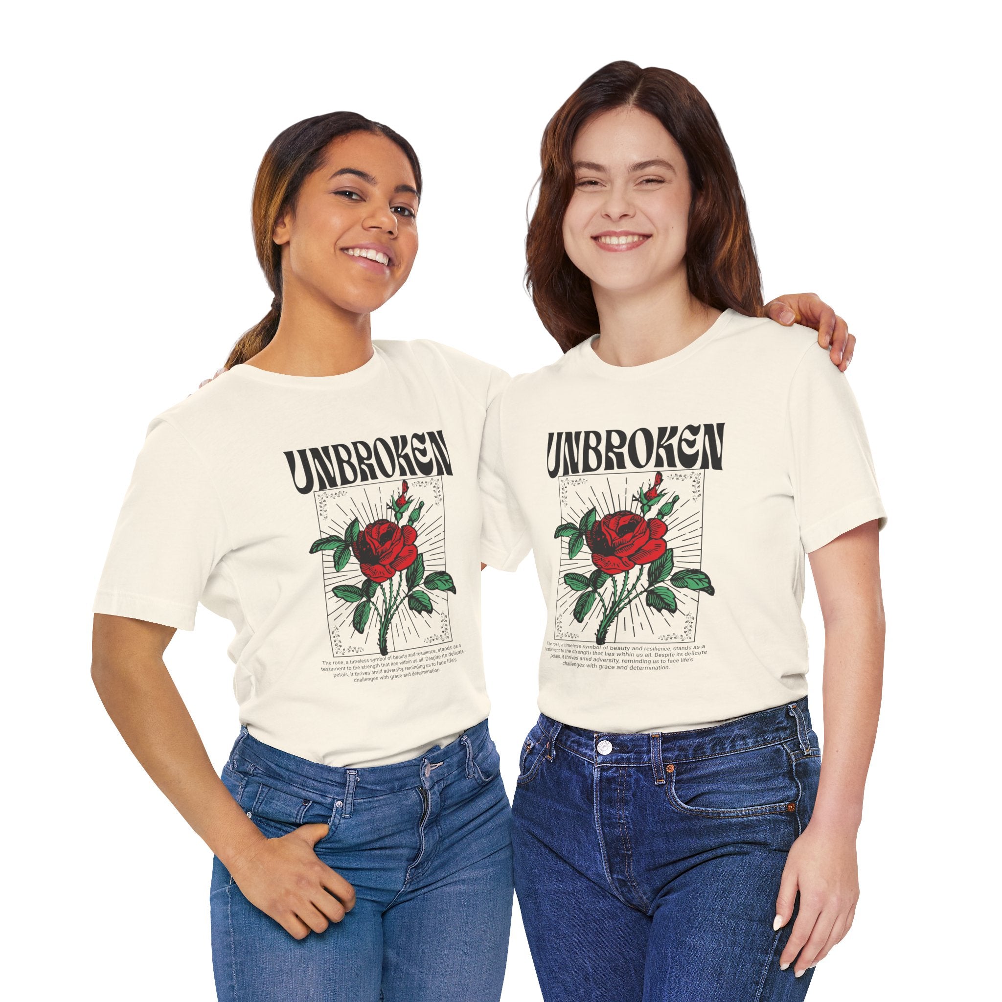 Unbroken Rose T-Shirt — Vintage Red Rose Graphic Tee