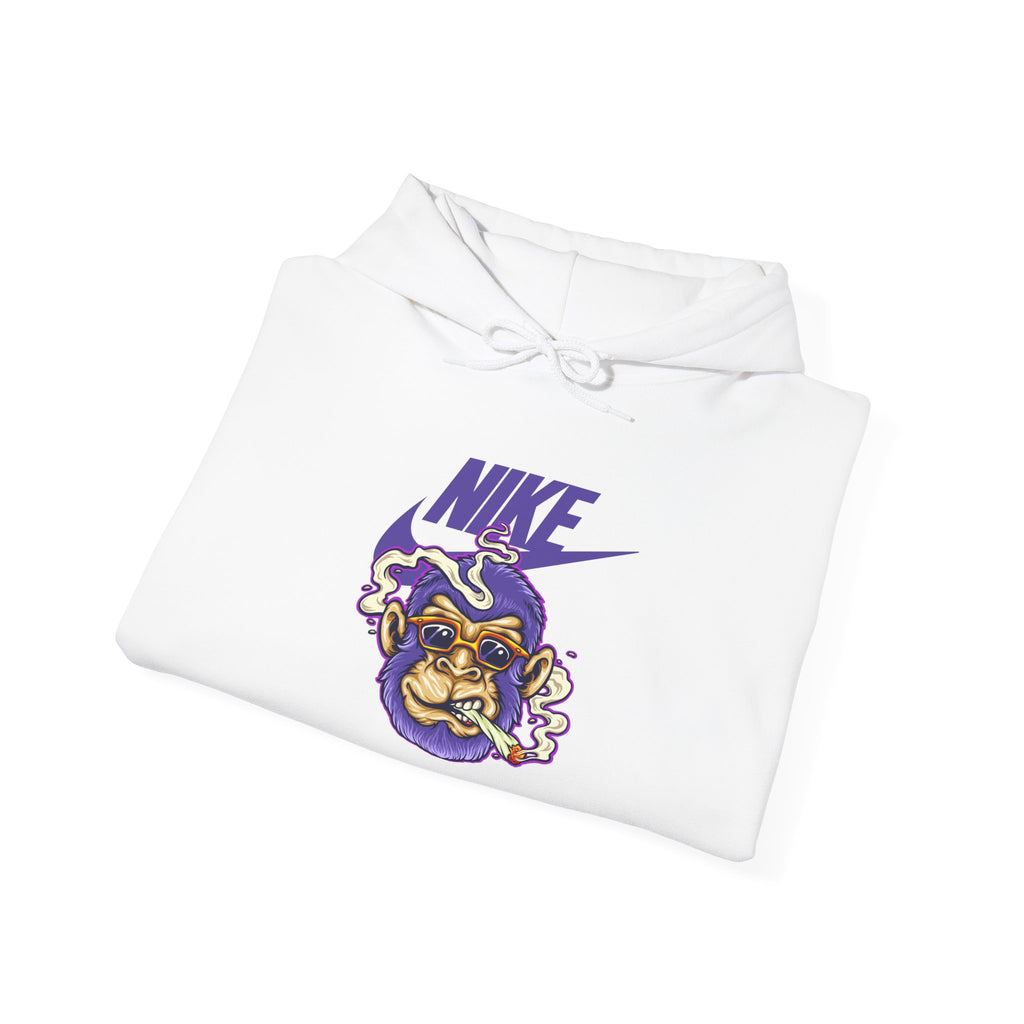Retro Smoking Ape Nike Logo Hoodie | Streetwear Pullover