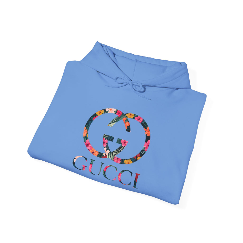 Floral Logo Gucci Hoodie | White Pullover Sweatshirt