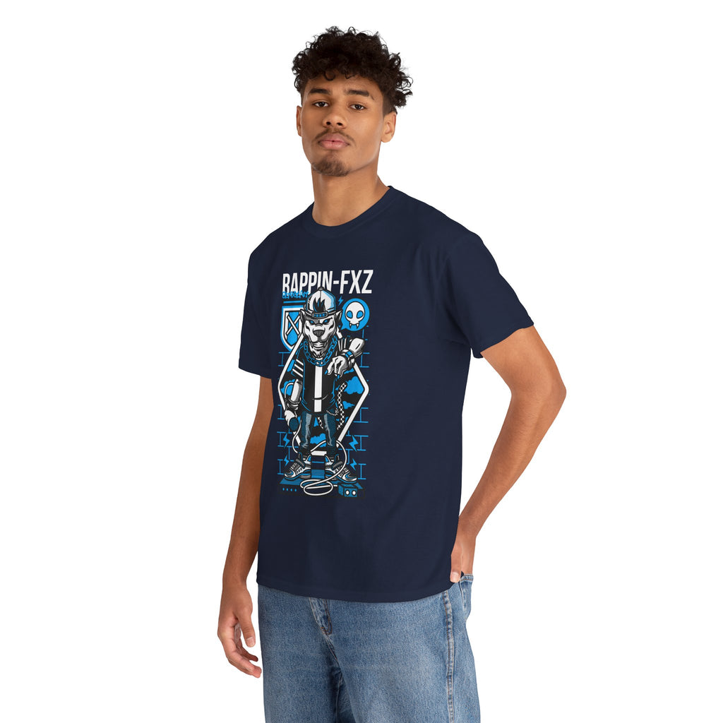 Rappin-FXZ Graphic Tee — Retro Cyberpunk DJ Skull T-Shirt