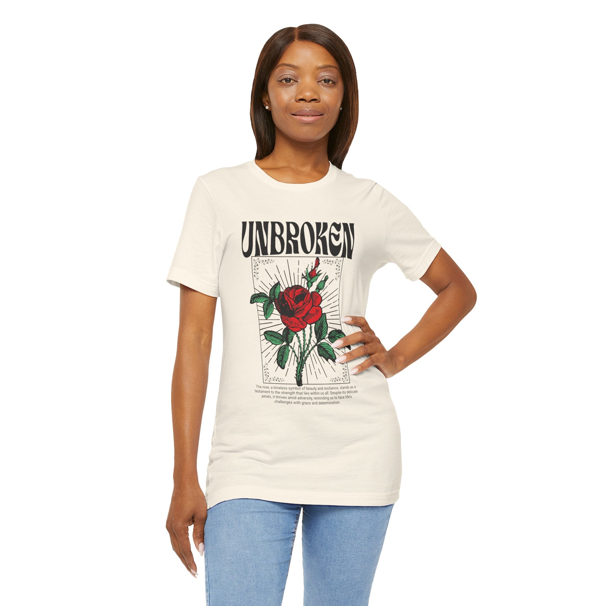 Unbroken Rose T-Shirt — Vintage Red Rose Graphic Tee