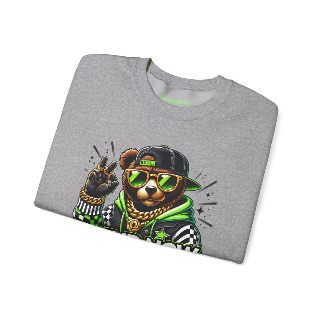 Grind Now Shine Later bear graphic Sweatshirt | Motivational streetwear