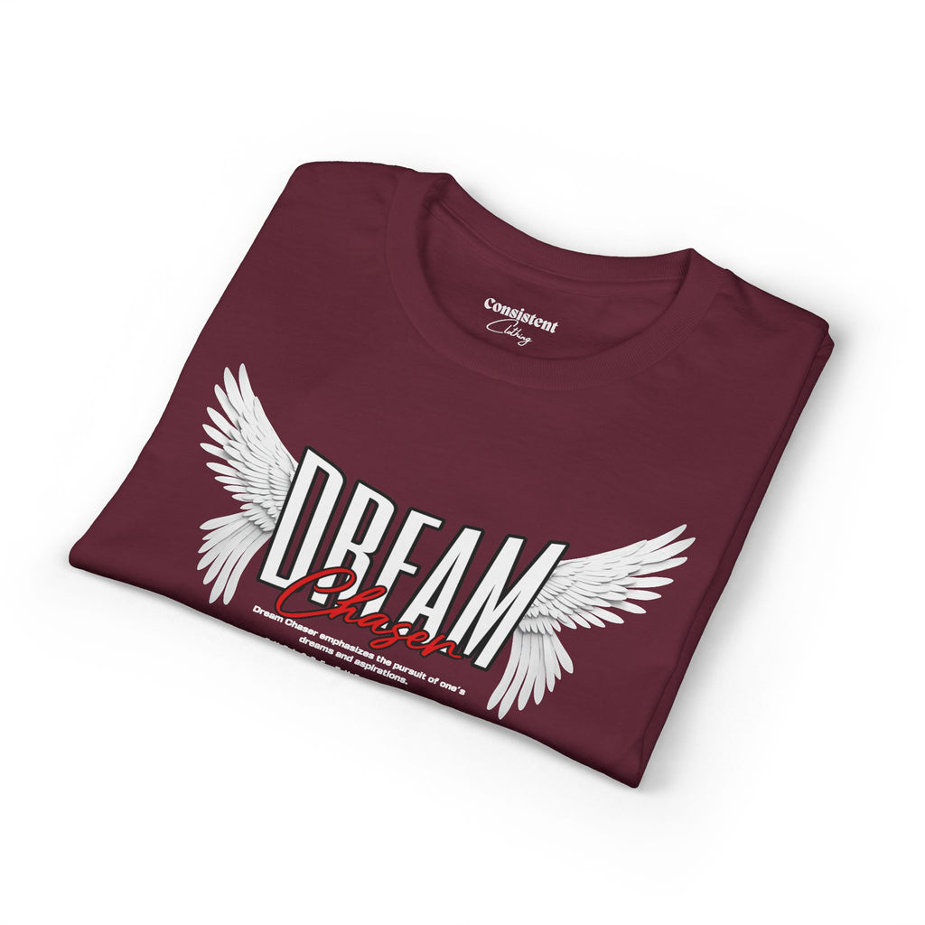 Dream Chaser T-Shirt — Angel Wings Motivational Graphic Tee