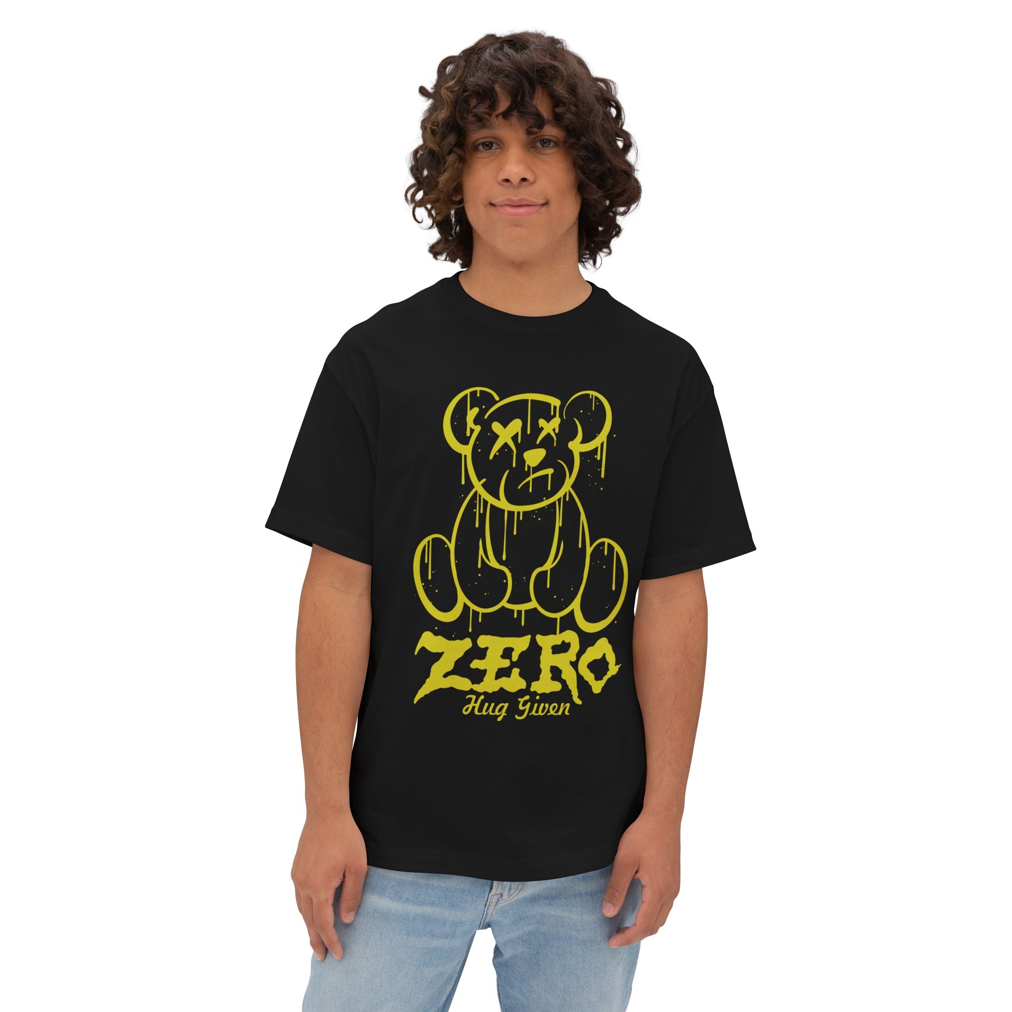 Graphic Tee — Drip Teddy 'ZERO Hug Given' Streetwear Shirt