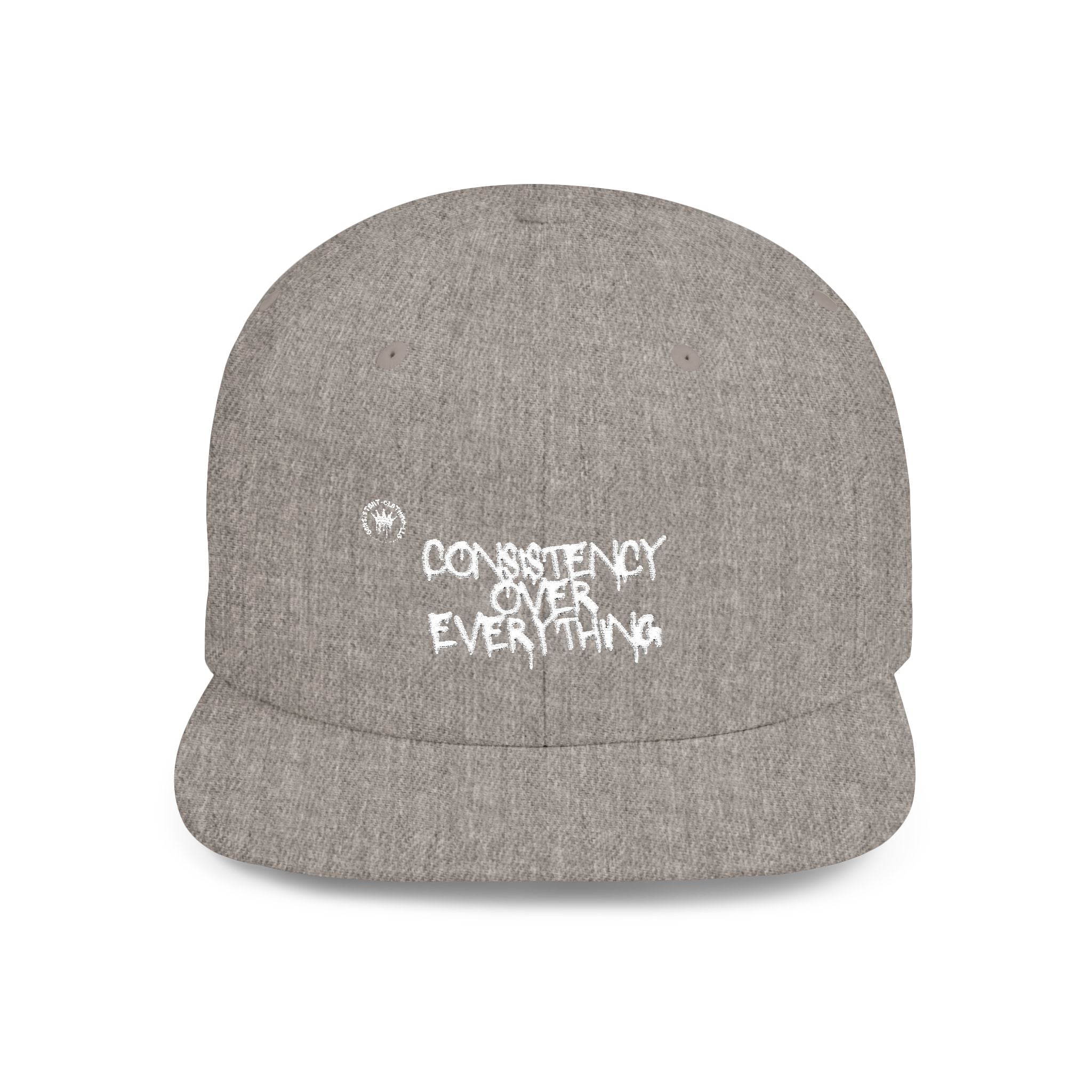 "Consistency Over Everything" Flat Bill Cap
