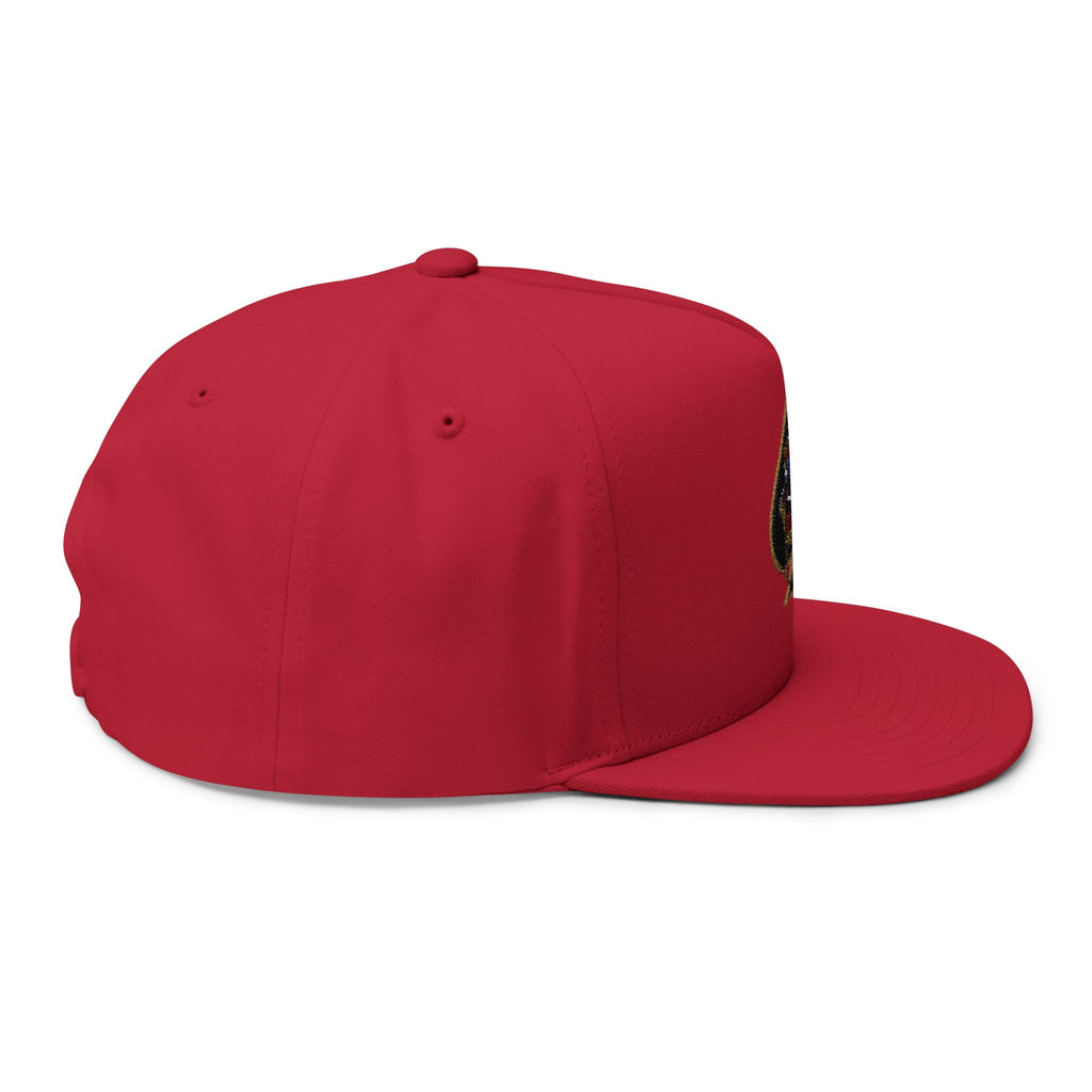 Ace of Spades Embroidered Flat Bill Hats