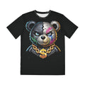 Streetwear Bear Graphic Tee — Teddy Skull Dollar Chain Men’s Shirt