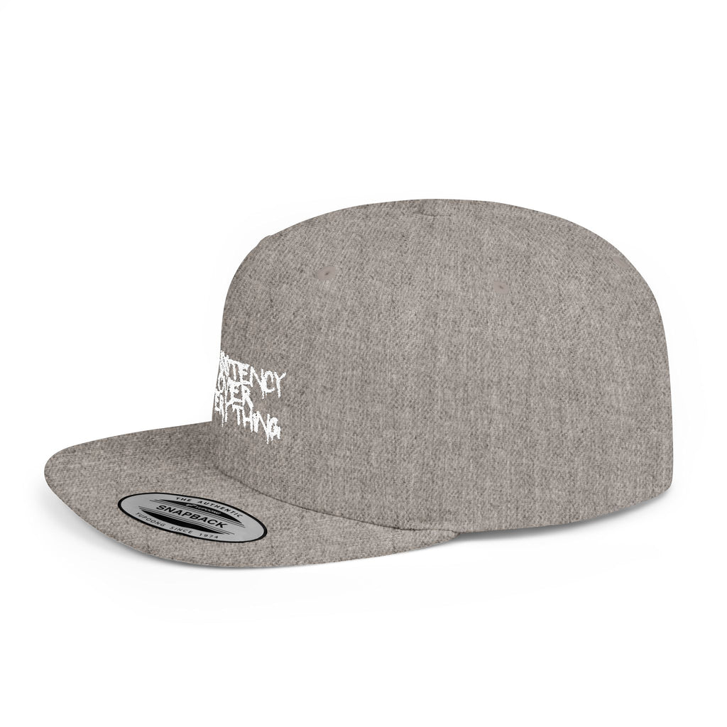"Consistency Over Everything" Flat Bill Cap
