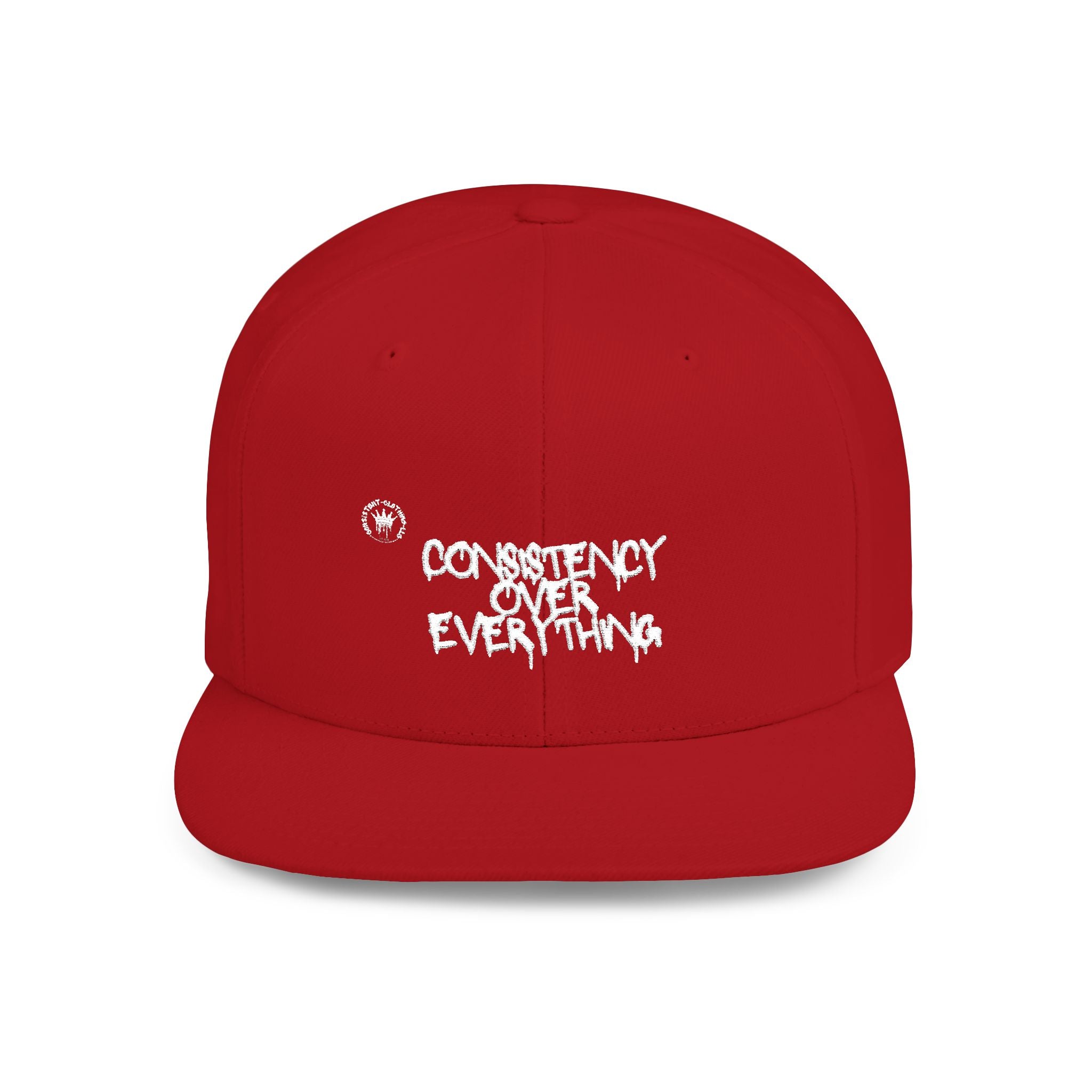 "Consistency Over Everything" Flat Bill Cap
