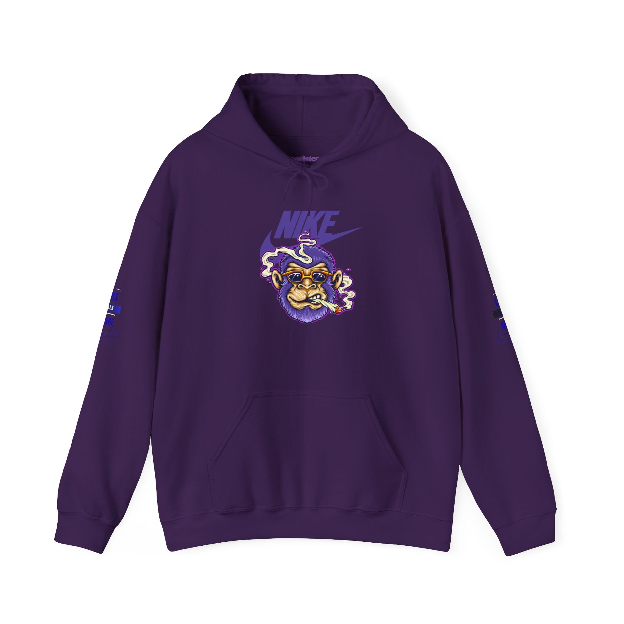 Retro Smoking Ape Nike Logo Hoodie | Streetwear Pullover
