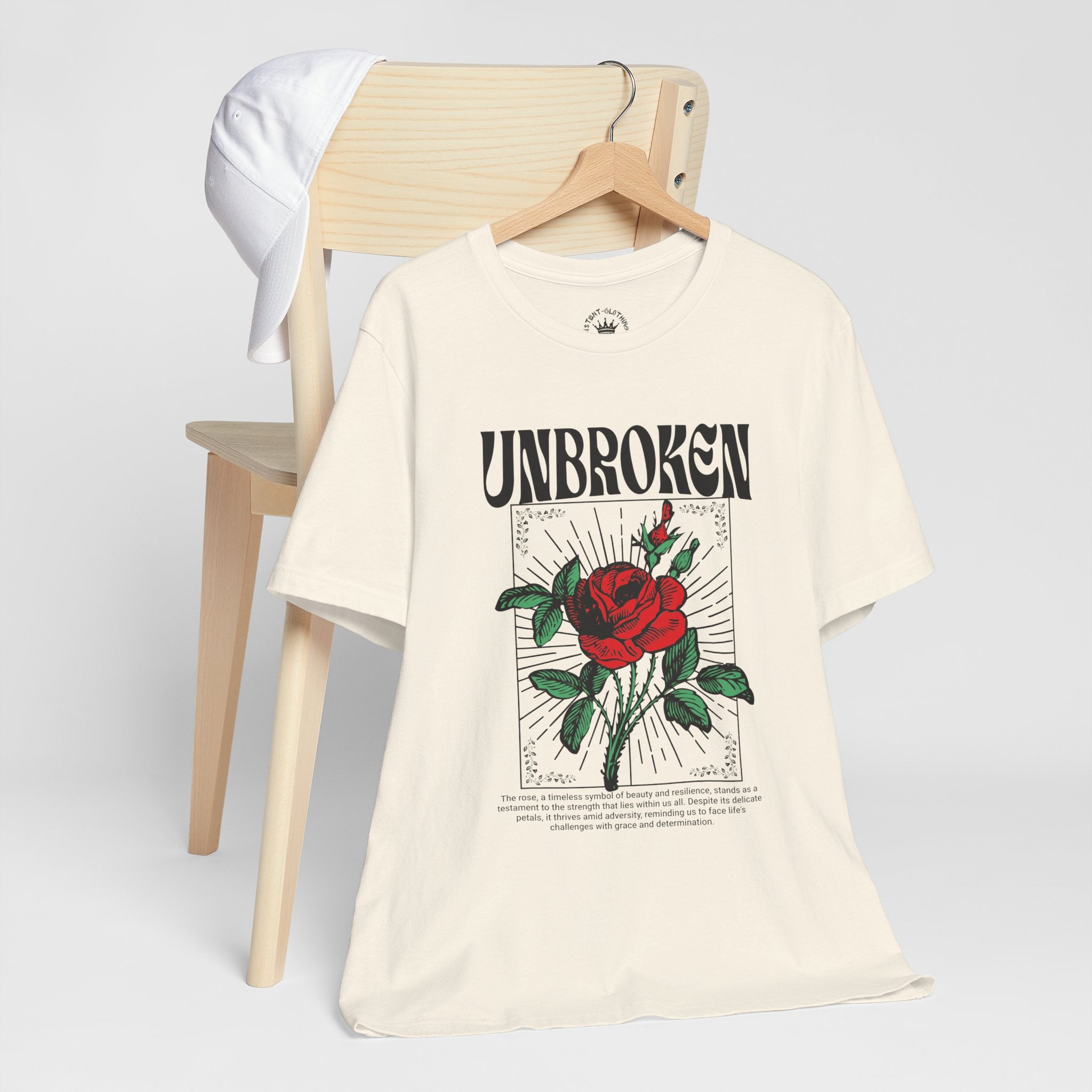 Unbroken Rose T-Shirt — Vintage Red Rose Graphic Tee