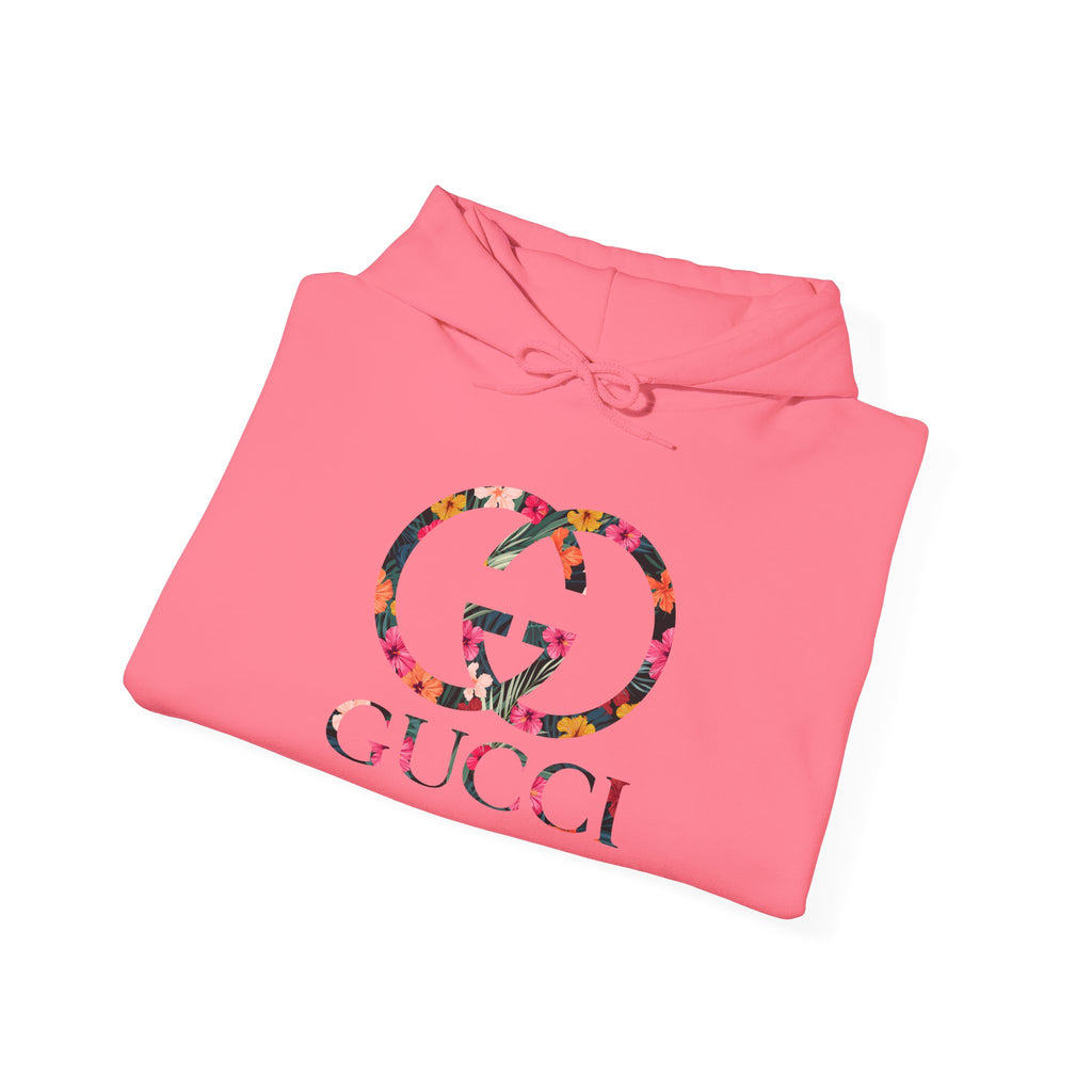 Floral Logo Gucci Hoodie | White Pullover Sweatshirt