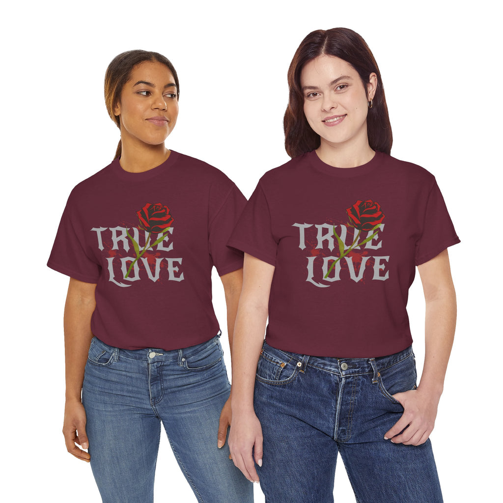 True Love Rose T-Shirt — Gothic Romance Graphic Tee