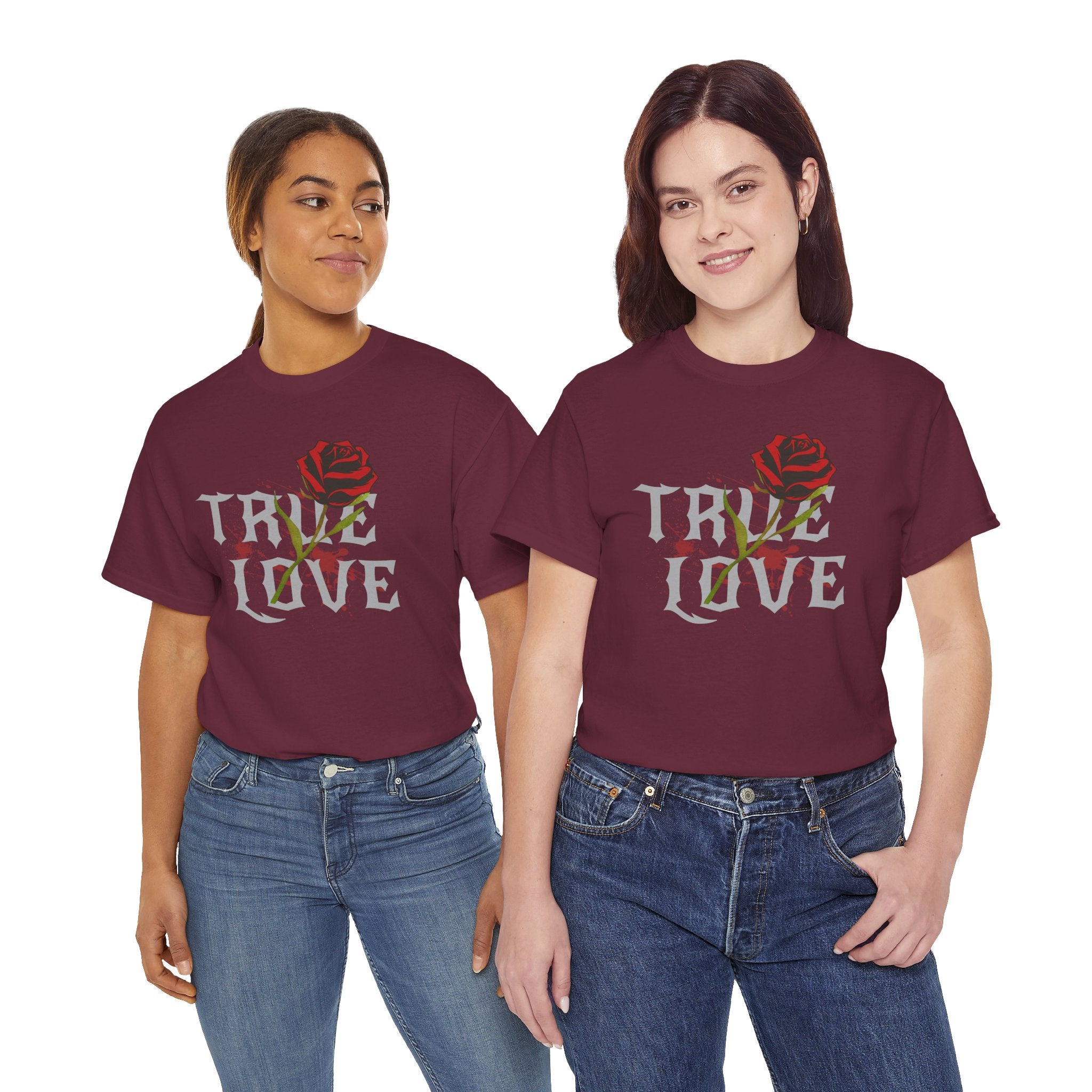 True Love Rose T-Shirt — Gothic Romance Graphic Tee