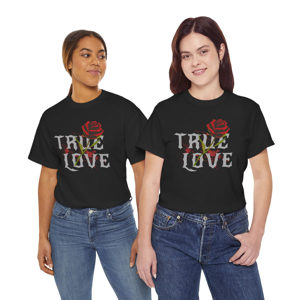 True Love Rose T-Shirt — Gothic Romance Graphic Tee