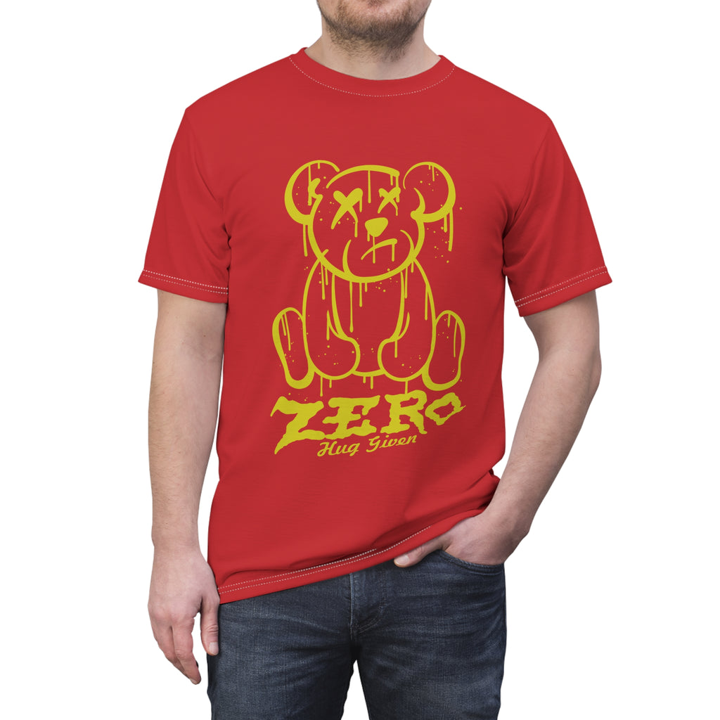 Zero Hug Given Tee — Grunge Dripping Teddy Graphic Shirt
