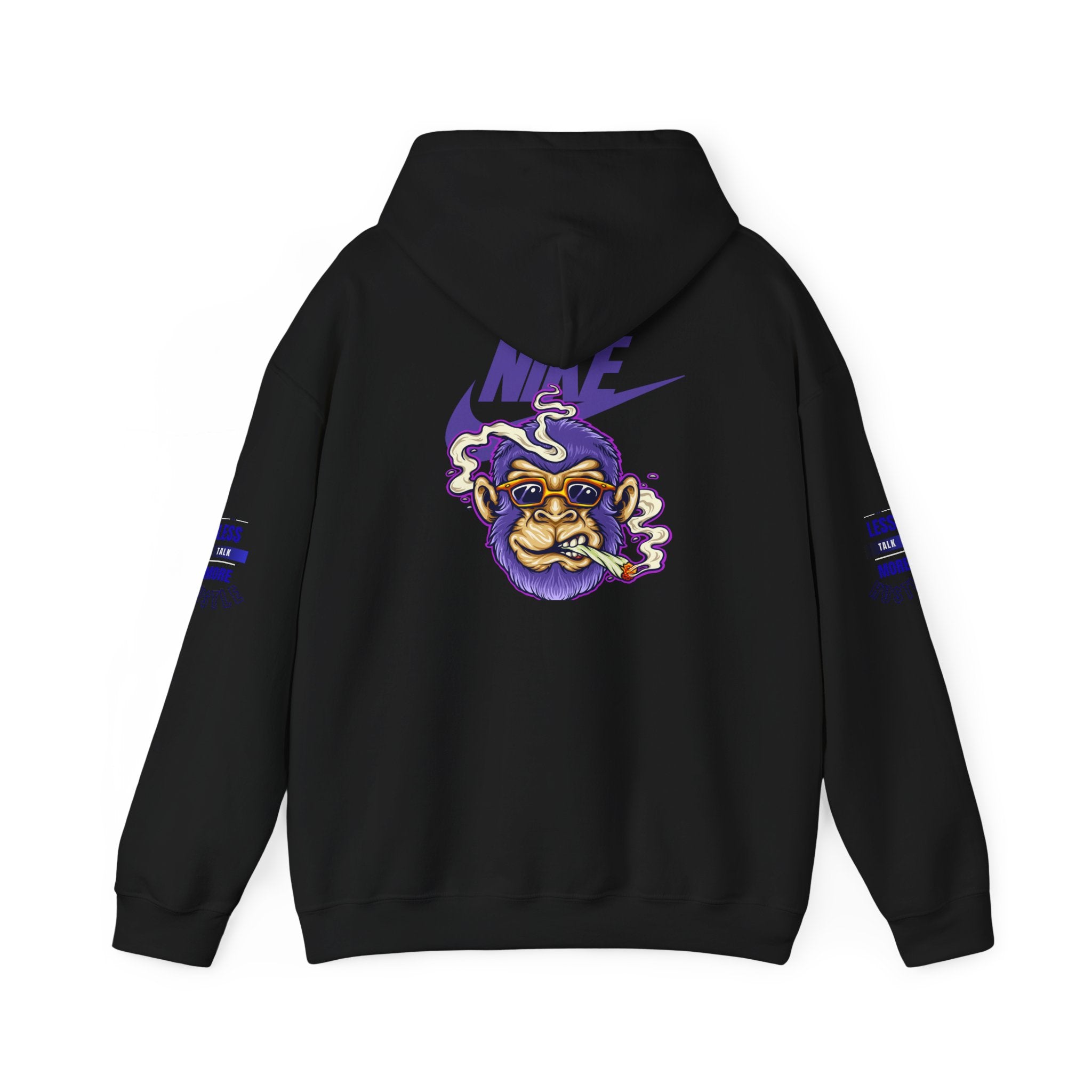 Retro Smoking Ape Nike Logo Hoodie | Streetwear Pullover