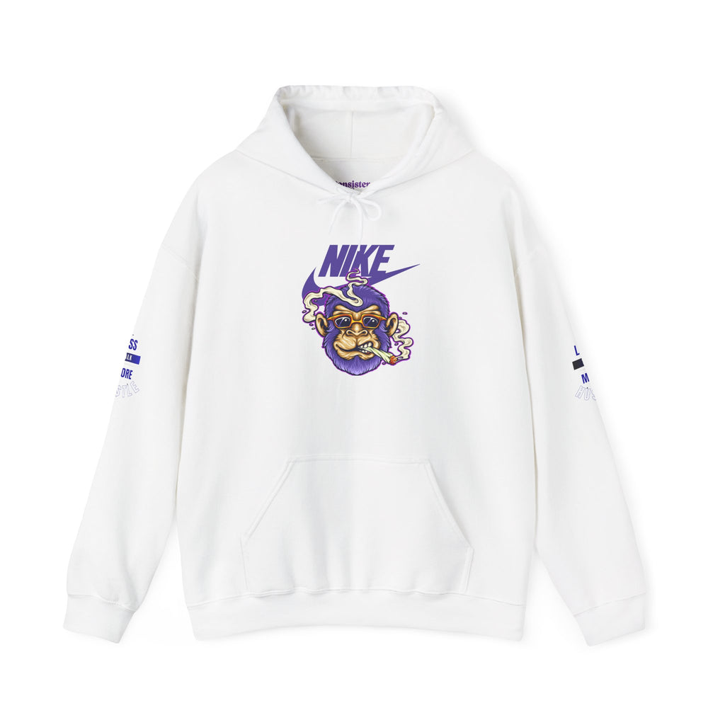 Retro Smoking Ape Nike Logo Hoodie | Streetwear Pullover