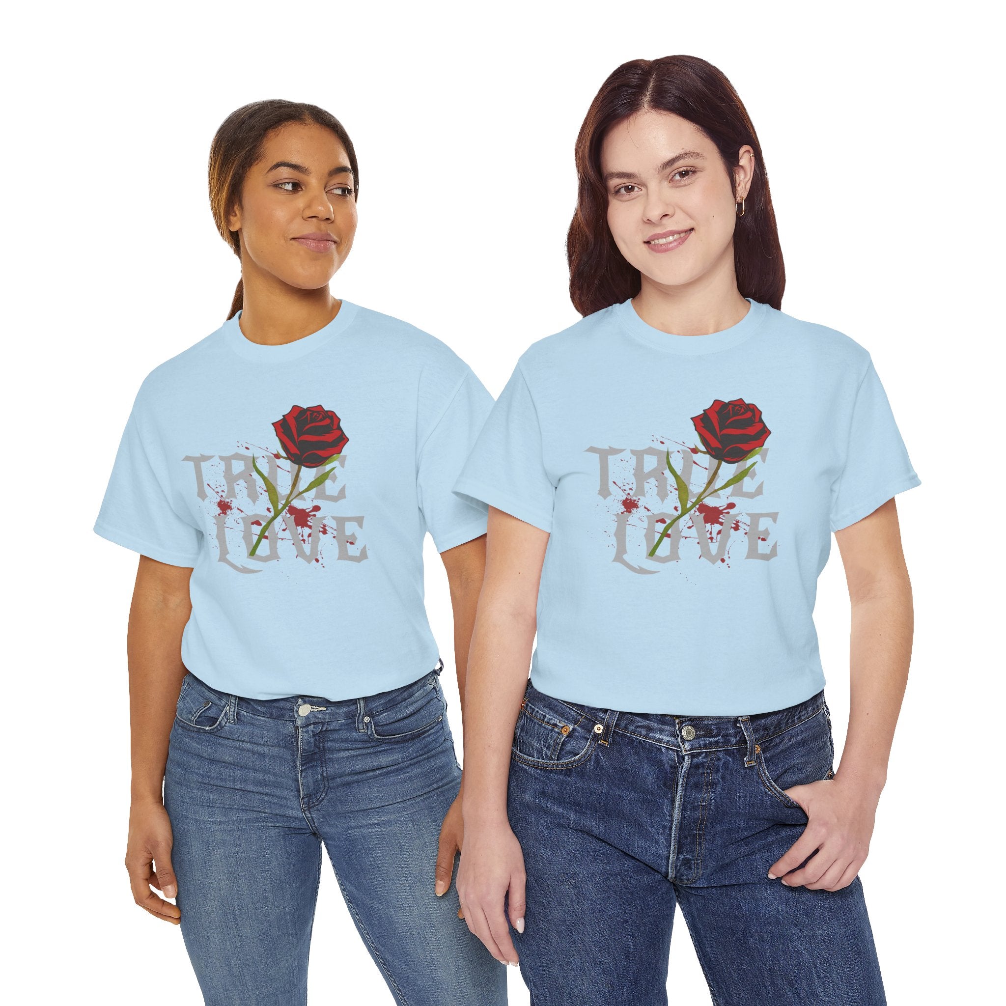 True Love Rose T-Shirt — Gothic Romance Graphic Tee