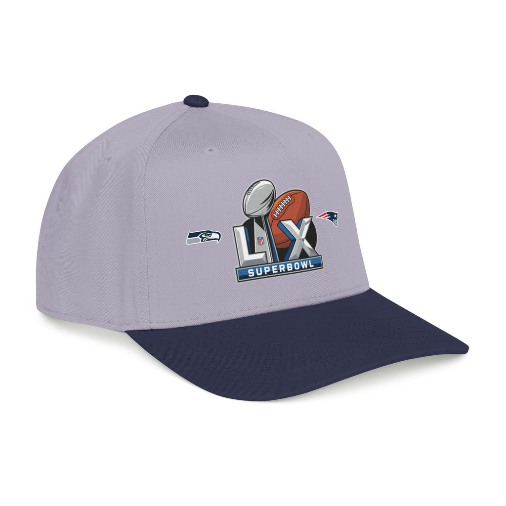 Super Bowl LX Football Logo Mid Profile Baseball Cap | Team Patch