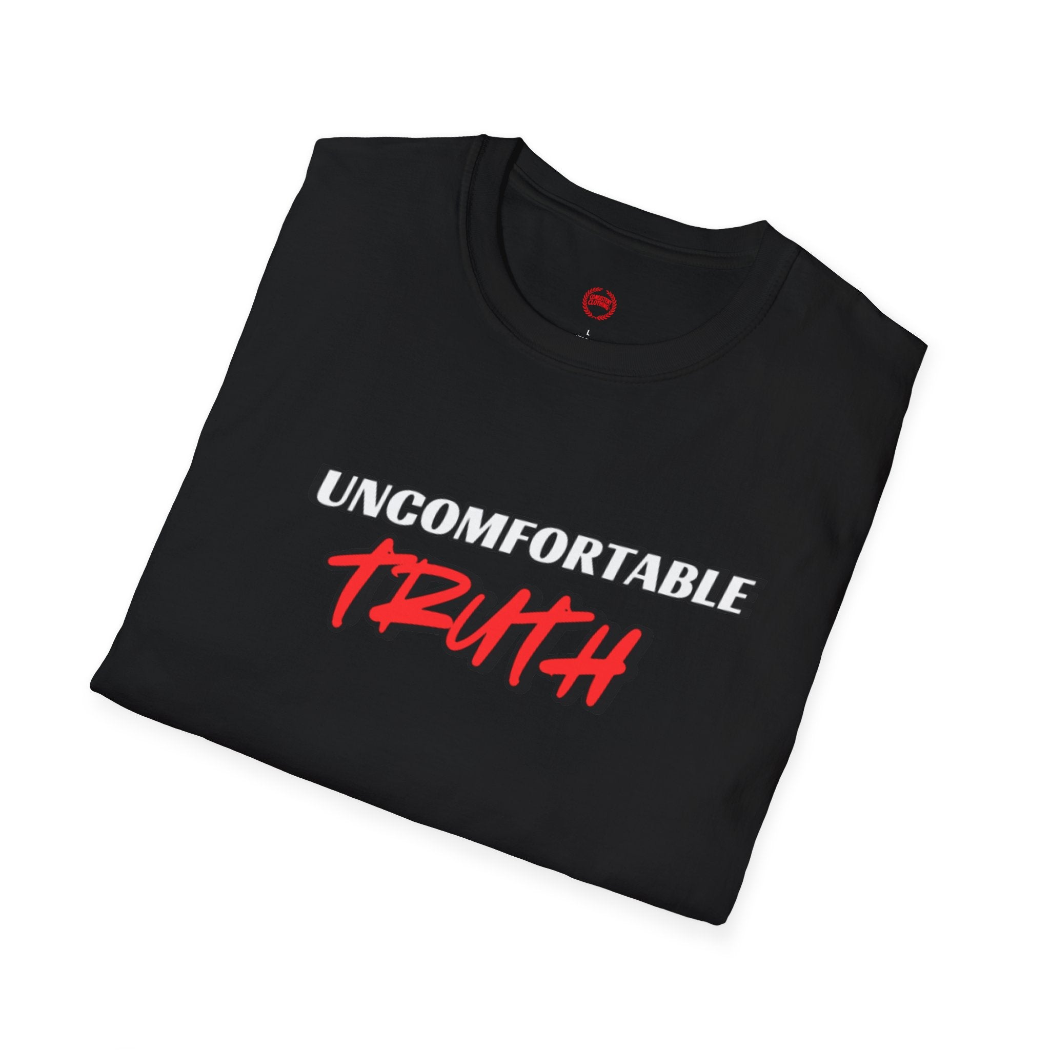 Unisex Softstyle T-Shirt with 'Uncomfortable Truth' Design