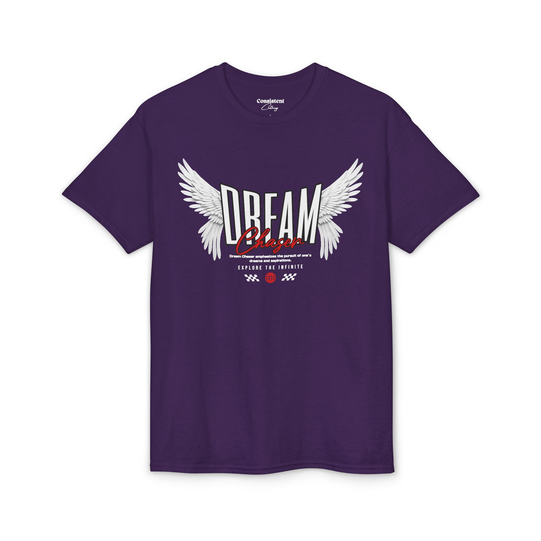 Dream Chaser T-Shirt — Angel Wings Motivational Graphic Tee