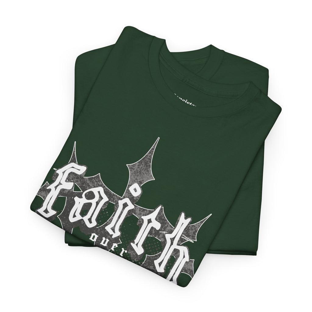 Faith Over Fear Graphic Tee — Dark Metal Band Style Shirt