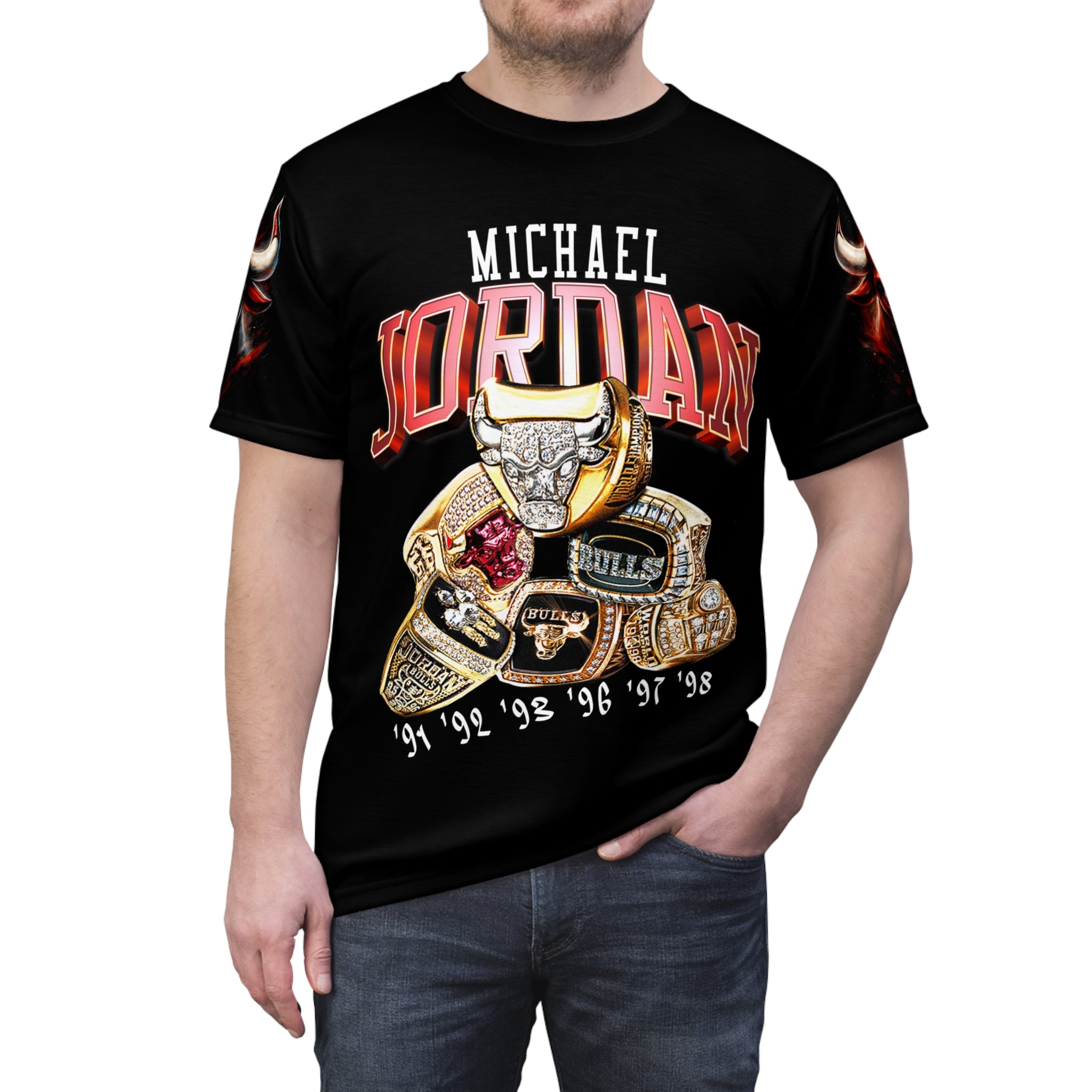 Championship Rings Graphic Tee | Black